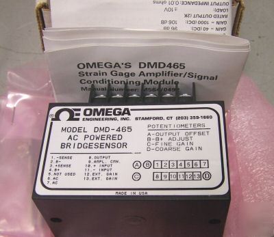 New omega DMD465 ac powered bridgesensor gage amplifier