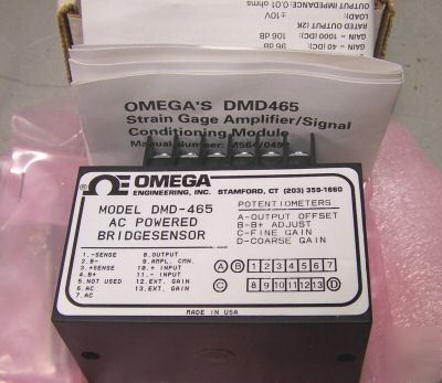 New omega DMD465 ac powered bridgesensor gage amplifier