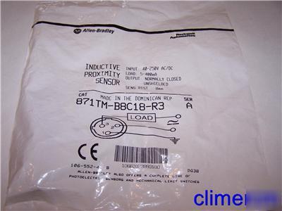 Allen bradley 871TM-B8C18-R3 871TM proximity sensor nip