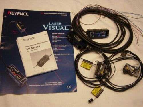 (2) keyence digital laser optic sensor #lv-21AP