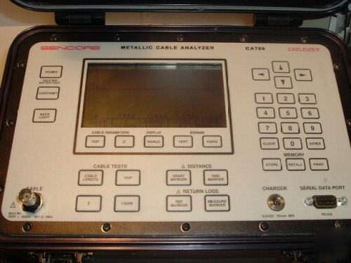 Sencore CA780 cable analyzer tester coax underground