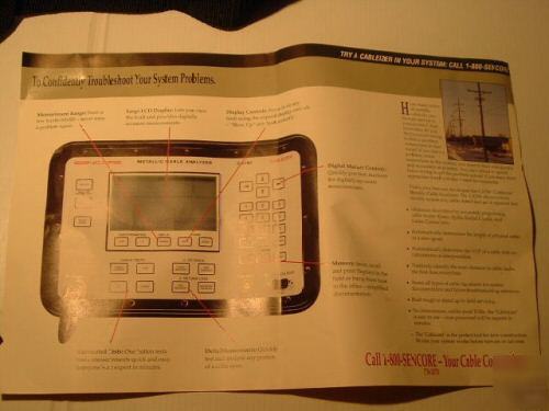 Sencore CA780 cable analyzer tester coax underground