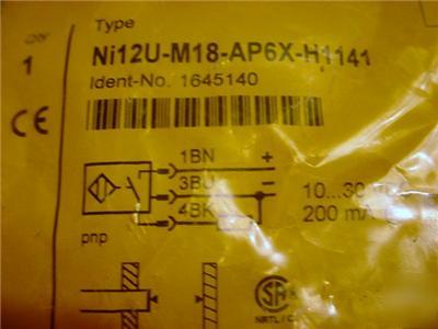 New uprox turck NI12U-M18-AP6X-H1141 proximity sensor 