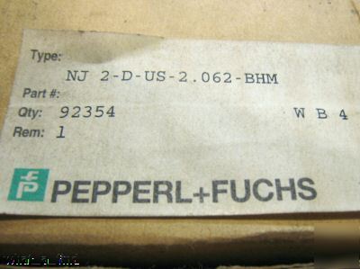 New pepperl & fuchs NJ2-d-us-2.062-bhm proximity 