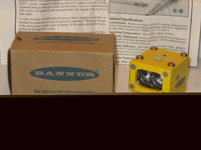 New banner maxi-beam sensor - receiver rsbr
